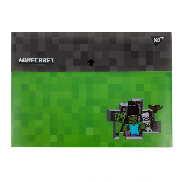 Папка- конверт Yes 492082 А4 на кнопці Minecraft 