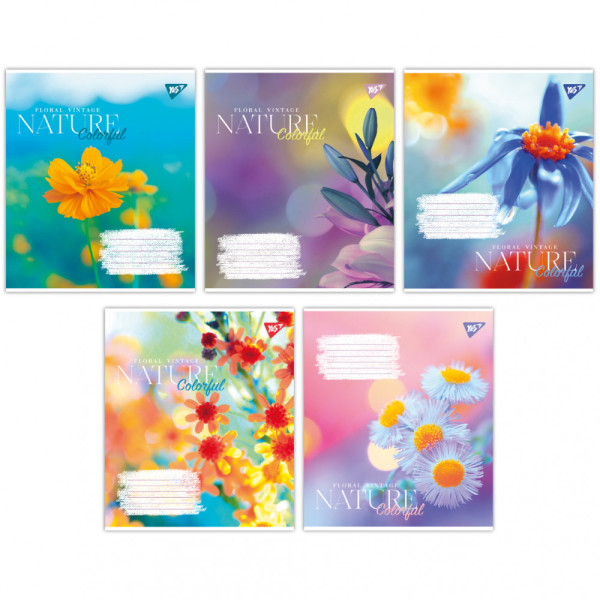 Зошит 24арк. лінія 1вересня Nature colorful 767045 (20шт/320ящ.)МІКС