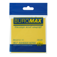 Блок для нотаток 76х76мм BUROMAX, 100 аркушів,  4 *25, пастель, 2312-10 