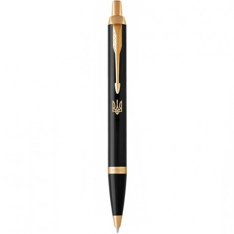 Ручка кулькова Parker IM Black позолота Тризуб ЗСУ 22 032 T039у