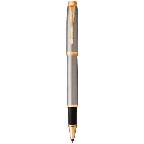 Ручка ролер Parker IM Brushed Metal позолота Тризуб, 22 222