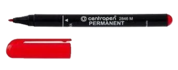 Маркер перманентний, червоний Centropen 2846 9404 