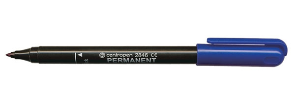 Маркер  перманентний, синій Centropen 2846 