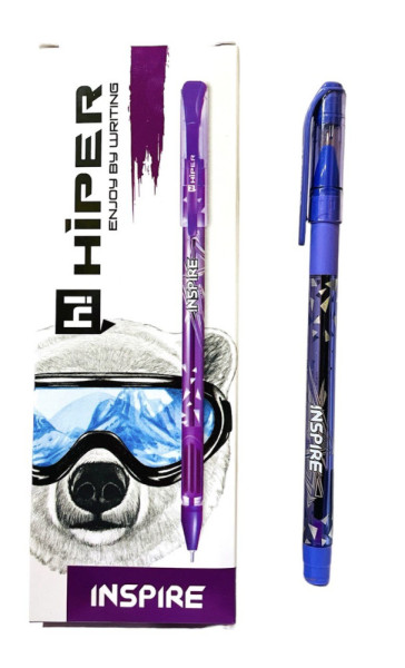 Ручка масляна, Hiper Inspire 0.7мм фіолетова, HO-115 violet 
