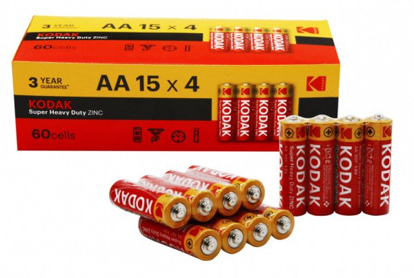 Батарейка пальчикова R3 Kodak 1х4, bulk 60шт/уп