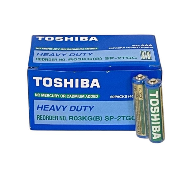 Батарейка пальчикова R3 Toshiba 1х2, R03KGSP-2TGC 