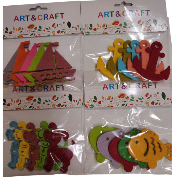 Декор Art&Craft Фетр(пес,зайчик,рибка,кораблик)
