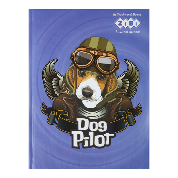 Блокнот Zibi12752-02  А5 64арк.,клітинка Patriot Animals тверда обкладинка синій Kids linе 