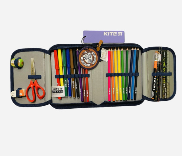 Пенал Kite K24-622H-2 1відділ 2відворота, з наповненням 