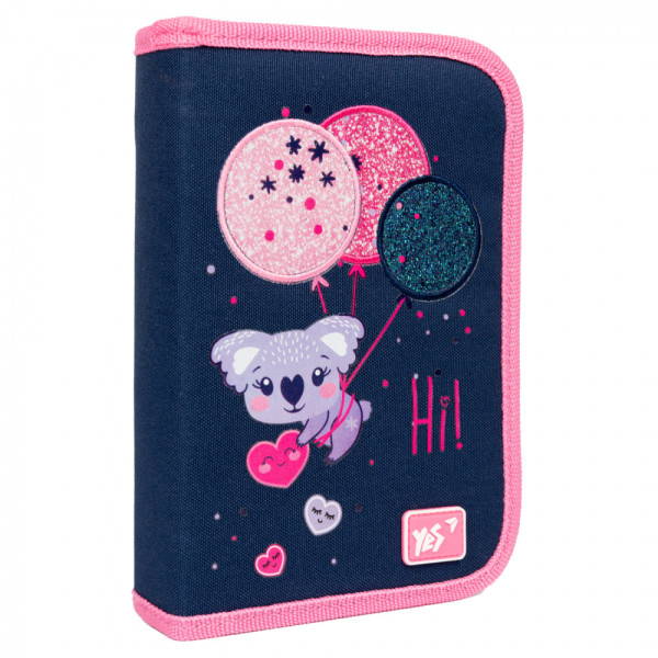 Пенал твердий YES одинарний з двома клапанами, 533121, Ki Koala HP-04