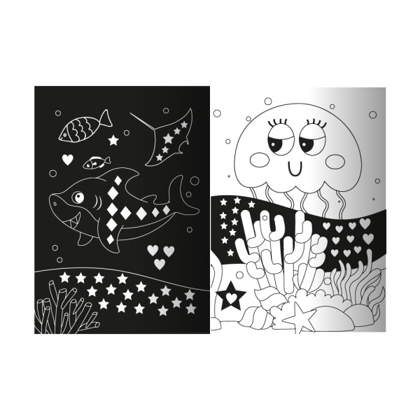Книжка-розмальовка Neon Stickers book Морське королівство Апельсин РМ-69-02
