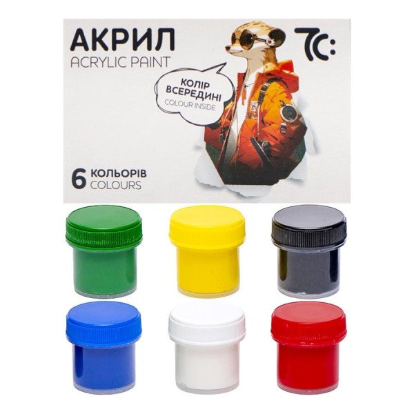 Фарби акрилові 6 кол. 10мл Гамма 7С 50601 