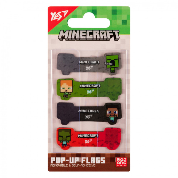 Закладки YES 170427 Minecraft ,Pop-up пластикові 80шт. 