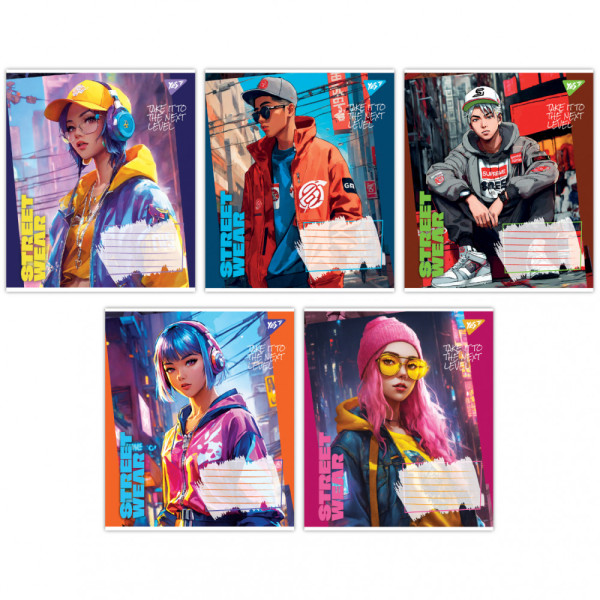 Зошит 18арк. лінія YES Street wear 766997  (25шт/уп/400ящ) 