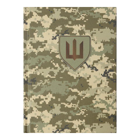 Блокнот Buromax 24614103-16 А6 64арк.,клітинка  матова ламінація Armed Forces т,зелений 