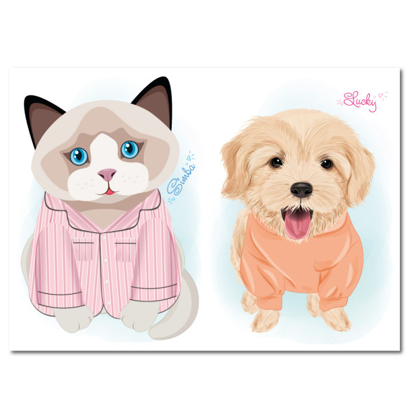 Книжечка з наліпками LiziStar  РМ-76-03 з наліпками формат 70*100 Dogs&Cat 