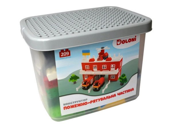 Конструктор дитячий Doloni 013888-35 209дет. Пожежно-рятувальна частина 