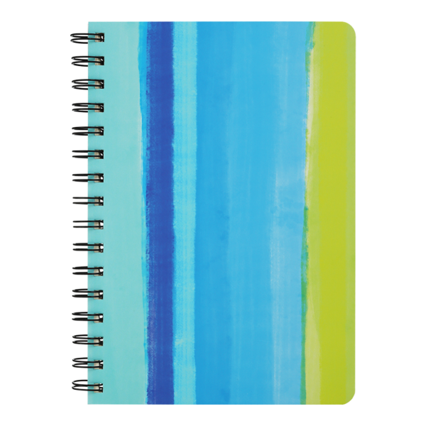 Книга записна Buromax 24572110-02 Colour Lines А5 80аркушів клітинка пружина обкладинка синя 