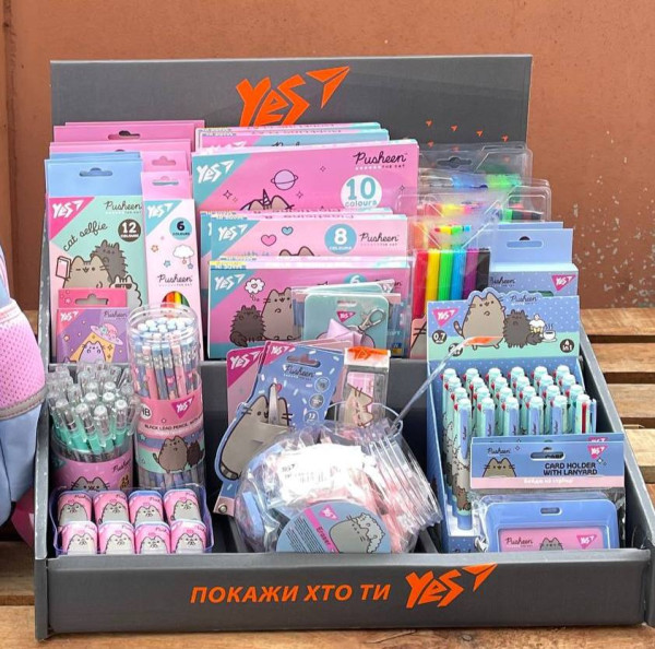 Олівці Yes 24 кольори Pusheen ліцензія 290771 (6шт/уп./120ящ) 
