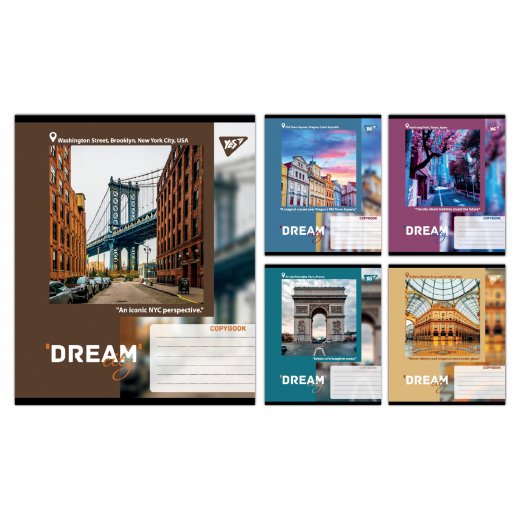 Зошит 48аркушів лінія Yes Dream City 767704