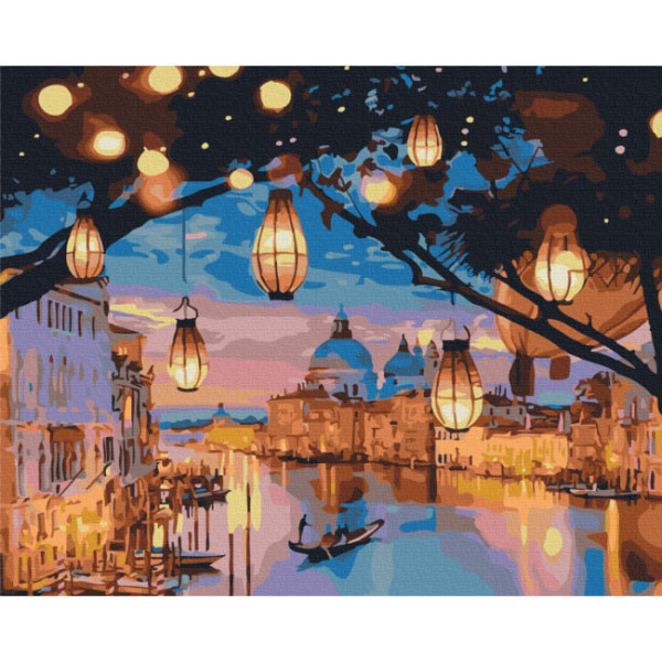 Картина за номерами Brushme 40*50см. Нічні вогні Венеції BS 52867 