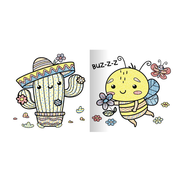 Розмальовка водяна Mini  Water Book  165*155мм. Мікс для малят Апельсин РМ-95-04 