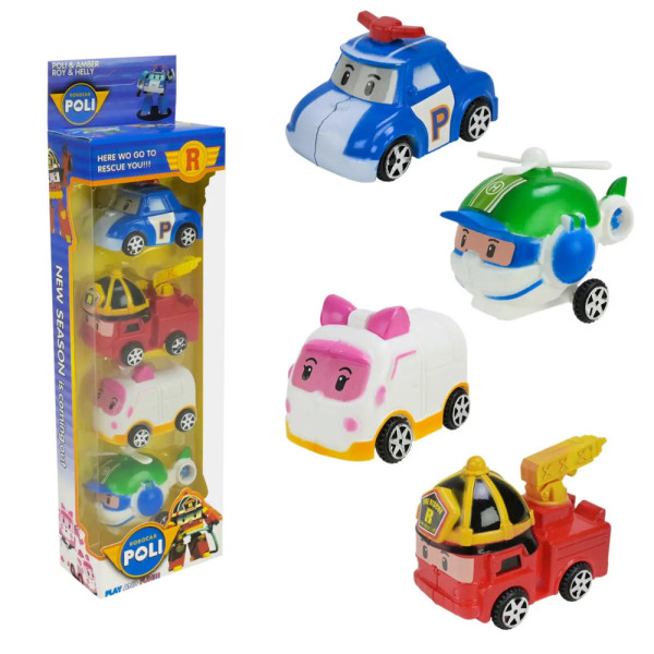 Набір машинок Robocar Poli 9В 4 шт/уп 