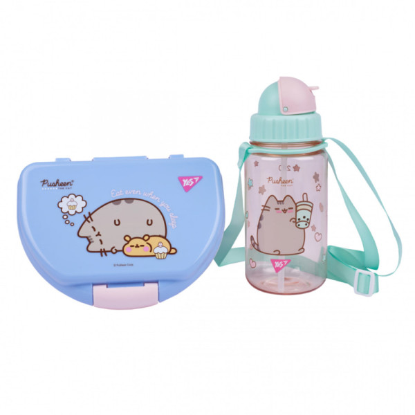 Набір контейнер і пляшка для води Yes 450145 Pusheen 