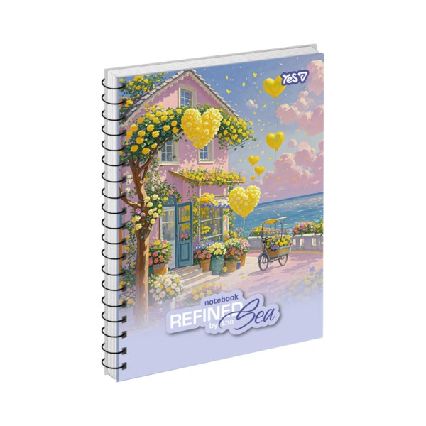 Блокнот YES 152318  А5 80арк. спіраль клітинка Refined 