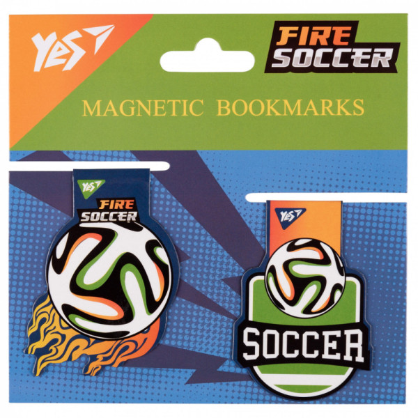 Закладка мгнітні YES 2шт. Football, 708111 