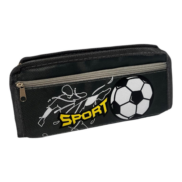 Пенал E11-6 2 блискавки в целофановій упаковці Sport 