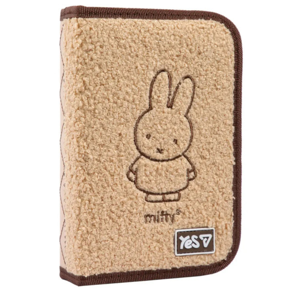Пенал твердий YES з 1 клапаном та прозорою кишенею, 533750, Miffy Bunny, HP-04-N 