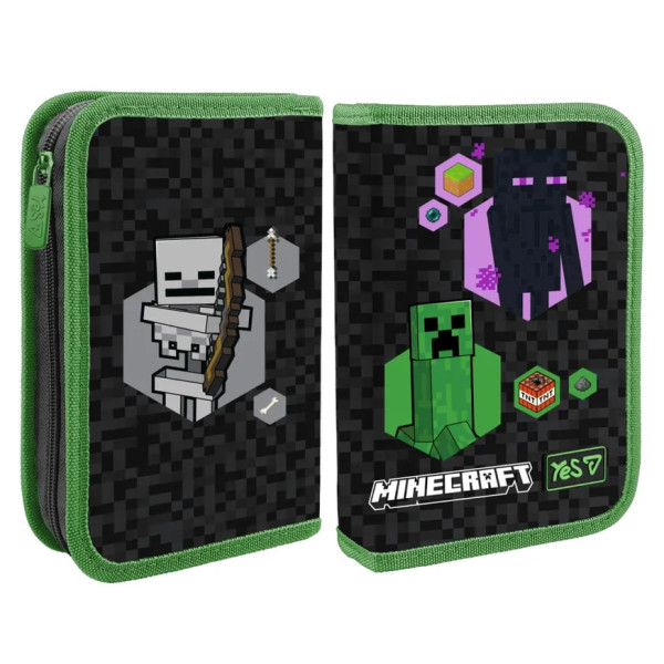 Пенал твердий YES одинарний без клапана, 533727 Minecraft Adventure HP-02 