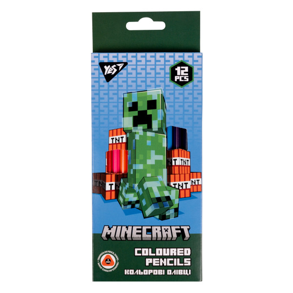 Олівці Yes 12кол. Minecraft 290701 трикутні.