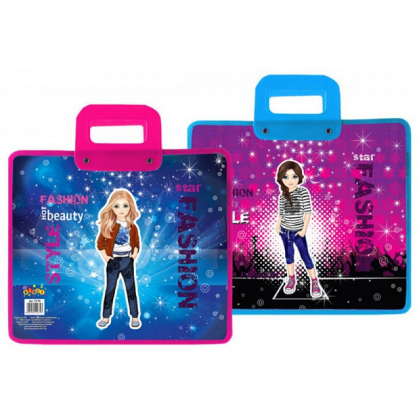 Папка-портфель з пластиковими ручками, Kidis, 7170, 7171, 7469, 7468 