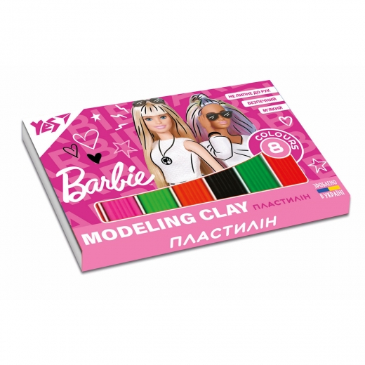 Пластилін YES 8 кол. 160гр. Barbi 540611 