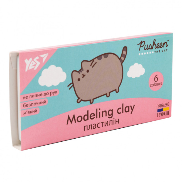 Пластилін YES 6 кольорів Pusheen 120гр. 540608